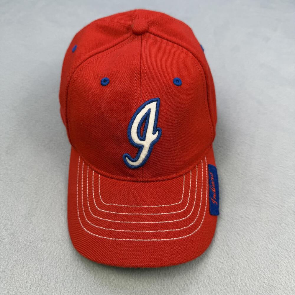 Indianapolis Indians Hat Cap Fitted Mens Medium Red MiLB Baseball 47 Brand 1887